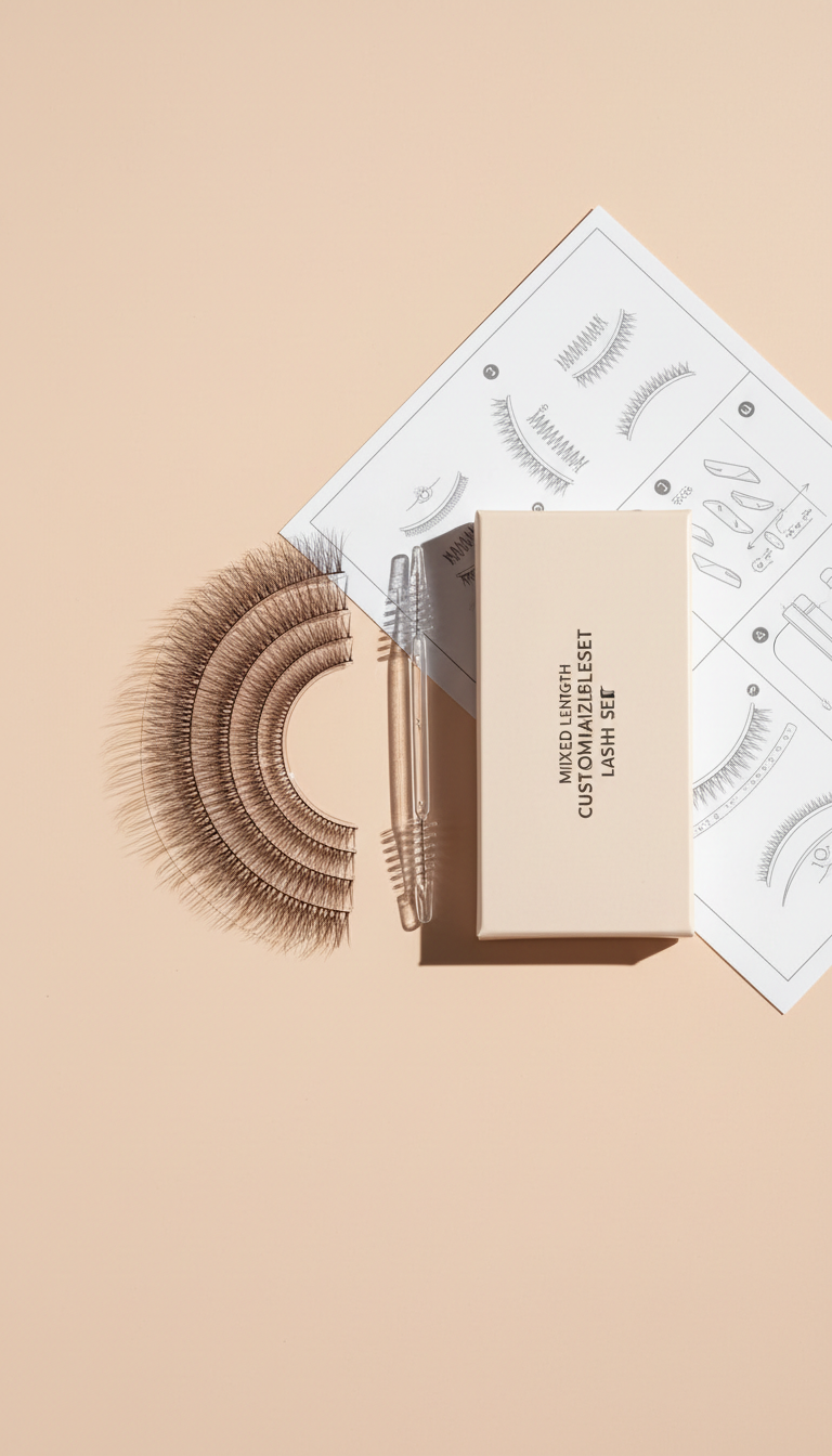 Mixed-length customizable lash set